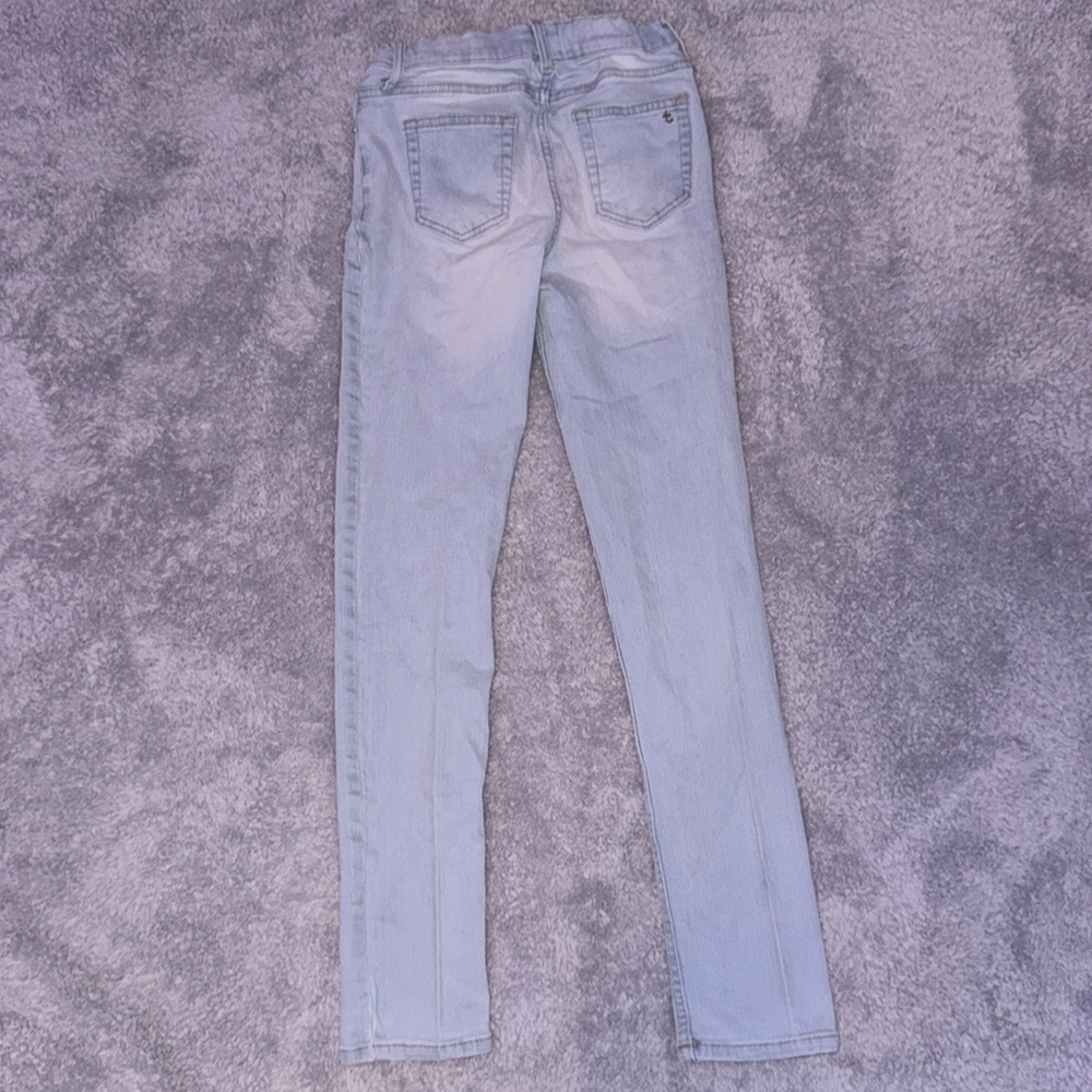 Stylish light washed denim skinny jeans, youth medium - Picture 3 of 3